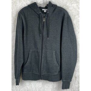 Amazon Essentials Mens Medium Zip Front Hoodie Dark Gray Front Pockets